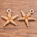 Acrylic starfish charm pendant variant for DIY bracelet necklace jewelry accessories ocean series - Style 27 Simulation Starfish / 1 Piece Set (26x28mm)