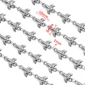 Roestvrijstalen metalen ketting DIY ketting sieraden accessoires variant artikel. - Stijl 17 Vlinder / 50cm / Staalkleur