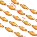 Vergulde roestvrijstalen DIY halsketting ketting sieraden maken accessoires componenten - Stijl 18 Olijfvorm / 50cm / Goud