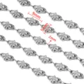 Roestvrij staal gotische kruis bloem ketting schakel DIY ketting sieraden accessoires - Stijl 19 Gotisch Kruis / 50cm / Staalkleur