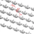 Roestvrijstalen zeilboot ketting DIY sieraden maken accessoires, 50cm lengte, duurzaam materiaal. - Stijl 20 Zeilboot / 50cm / Staalkleur