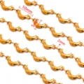 Gouden halve maan ketting sieraden bevinding, 10mm 5mm 2mm, DIY ketting maken accessoires - Stijl 24 Maan / 50cm / Goud