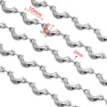 Zilveren roestvrijstalen maan schakelketting voor DIY sieraden maken accessoire - Stijl 24 Maan / 50cm / Staalkleur