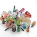 Miniature boba tea glass bottle charms set for DIY jewelry making and crafting projects - Bottle 10 Styles