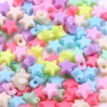 Kleurrijke acryl ster afstand kralen voor DIY kinderen sieraden maken, 50 stuks verpakking - 16-Ster Klein