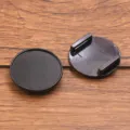 Schwarze runde Legierungs-Fassung-Basiszubehoer fuer DIY Lederarmband Schmuck, 1 Stk - 24mm / Elektrophoretisches Schwarz