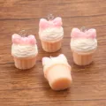 Jolis charms cupcake en résine DIY pendentifs dessert mignons pour fabrication bijoux collier - Style 9