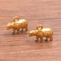 Colgantes de oso 3d de acero inoxidable dorado dijes de joyería accesorios de bricolaje - Colgante de Oso / 1 Pieza (10x14mm) / Dorado