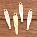 Style médical thermomètre émail charme alliage DIY bijoux accessoire variante option couleur - Thermomètre No. 1 (1) / 1 Pièce (6x30mm) / Rose