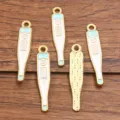 DIY alliage bijoux série médicale thermomètre émail pendentif breloques pour accessoires artisanat - Thermomètre No. 1 (1) / 1 Pièce (6x30mm) / Bleu