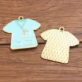 Pendentif breloque en alliage émaillé blouse infirmière médicale bijoux DIY bleu - Uniforme d'infirmière No. 14 (14) / 1 Pièce (28x30mm) / Bleu