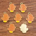 DIY alloy jewelry charms KC gold drop oil vegetable series pendant charms for crafting accessories - No. 9 Ginger / 13x17mm