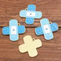 DIY Alliage Émaillé Pansement Pendentif Série Médicale Croix Bleue Accessoires Bijoux - Pansement en Croix No. 5 (5) / 1 Pièce/Paquet (21x21mm) / Bleu