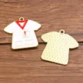 DIY pendentif en alliage d'email d'uniforme medical accessoire de bijoux medecin infirmiere - Uniforme d'infirmière No. 14 (14) / 1 Pièce (28x30mm) / Rouge