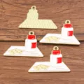 Série médicale pendentif breloque émaillée en alliage accessoires de bijoux DIY set - Pendentif Flacon de Médicament et Plateau à Pilules N° 11 (11) / 1 Pièce (24x35mm) / Rouge