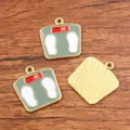 DIY Legering Sieraden Accessoires Geëmailleerd Weegschaal Bedels Verguld Handwerk - Nr. 6 - Weegschaal / 1 Stuk (20x22mm) / Rood