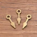 Antik bronzefarbene Legierung Uhrzeiger Charms, Vintage DIY Schmuck Anhänger Set. - Nr. 12 Wecker Stil / 1 Stück (5x16mm) / Antike Bronze
