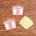 Roze weegschaal legering sieraden bedel DIY ambachtelijk accessoire voor armband ketting maken - Nr. 6 - Weegschaal / 1 Stuk (20x22mm) / Roze