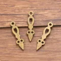 Antike Bronze Legierung Uhr Zeiger Anhänger DIY Schmuck Zubehör Charms zum Basteln. - Nr. 13 Wecker Stil / 1 Stück (6x26mm) / Antike Bronze