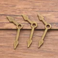 Antik Bronze Legierung Uhr Zeiger Anhänger DIY Schmuck Zubehör Set 3 Stück Basteln - Nr. 14 Wecker Stil / 1 Stück (10x27mm) / Antike Bronze