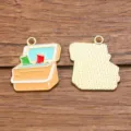 DIY μεταλλικό κρεμαστό ψυγειάκι με σμάλτο εξωτερική περιπέτεια κόσμημα αξεσουάρ μόδας. - Στυλ 12 Κουβάς Πάγου (25F6)