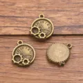 Antikbronze Legierung DIY Schmuck Charms Vintage Uhr Zahnrad Anhänger für DIY Handy - Nr. 18 Wecker-Stil (18) / 1 Stück (14x16mm) / Antike Bronze