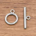 Stainless steel OT clasp jewelry accessories DIY bracelet necklace toggle end components - 2.5*25mm T-Buckle With 2*14mm O-Buckle / Steel
