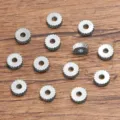Perles d'espacement en forme d'engrenage en acier inoxydable accessoires bijoux - 1 Pièce / 2*5mm (0.26g) / Acier