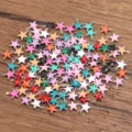 Breloques etoiles emaillees colorees double anneau acier inoxydable accessoires DIY. - Pentagramme / 1 pièce (7x8mm) / Couleurs Mélangées Aléatoires