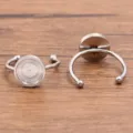 Roestvrijstalen ringblank DIY platte tray open ringbasis voor sieraden maken accessoire - Rond (Nr. 4) / 10x10mm / Staalkleur