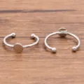 Roestvrijstalen DIY blanke ring schalen verstelbare open ring basis sieraden - Plat Rond (Nr. 9) / 6mm / Staalkleur