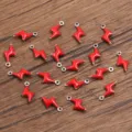 Red lightning enamel charms for DIY jewelry making, stylish metal pendant wholesale. - Flash / 1 Piece/Pack (5x10mm) / Red