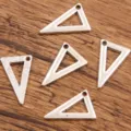 Pendentifs breloques en métal triangle argenté accessoires bijoux DIY faits à la main. - Style Équerre