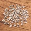 Pendatifs de lettres argent antique, breloques alphabet en alliage de zinc pour bijoux. - Lettre D