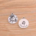 Pendentif zodiaque Lion en argent DIY alliage bijoux accessoire pour bracelet collier - Argent Antique - Lion