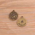 Pendentif signe astrologique Capricorne en bronze vintage accessoire bijoux DIY pour collier bracelet - Bronze Antique - Capricorne