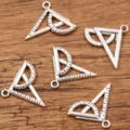 Pendentifs breloques règle rapporteur en alliage argenté kit d'accessoires DIY bijoux. - Style Rapporteur