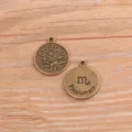 Pendentifs de breloques zodiaque Scorpion vintage en alliage metal bijoux DIY bracelet - Bronze Antique - Scorpion