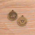 Pendentif zodiaque Taureau en bronze antique alliage bricolage bijoux bracelet collier - Bronze Antique - Taureau
