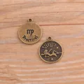 Pendentif charme zodiaque en alliage rétro DIY pour bracelets et colliers faits à la main. - Bronze Antique - Vierge
