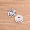 Pendentifs zodiaque Bélier en métal argenté antique accessoires bijoux DIY 2pcs - Argent Antique - Bélier