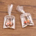 Transparante hars goudvis in zak hanger DIY sieraden accessoires ambachtelijke decoratie - Transparante Kleurrijke Vis