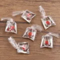 Transparant hars goudvis tas hanger DIY handgemaakte schattige sieraden accessoires - Rood Witte Hars Goudvis Nr. 1 / 1 Stuk / Rode Goudvis
