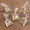 1st 8 Kleuren 24*53mm DIY Transparante Hars Simulatie Goudvis Zak Hanger Sieraden - Gouden Arowana Hars Vis Nr. 2 / 1 Stuk / Gele Goudvis