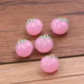 Cute peach resin charms candy color DIY pendant for necklace bracelet jewelry making crafts - Candy Pink