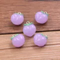 Purple peach resin charms DIY jewelry pendants cute candy color charms for necklace bracelet - Lavender