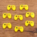 Ciondoli in resina gamepad giallo, 19x27mm simpatico ciondolo controller per creazione di gioielli DIY. - Giallo