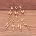 DIY mini lightning metal pendant charm rose gold jewelry making accessories craft supply - KC Gold