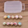 10 Pcs Glass Ball Charms DIY Jewelry Making Set with Storage Box Cute Filler Beads - Clay Slice Pearl Glass Ball Style (23G2-3)