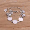 Βραχιόλι DIY με charms από κράμα και βάσεις 12mm, αστερία και κοχύλι για κοσμήματα. - Στυλ 3 - Αντίκ Ασήμι (13G01) / 12mm